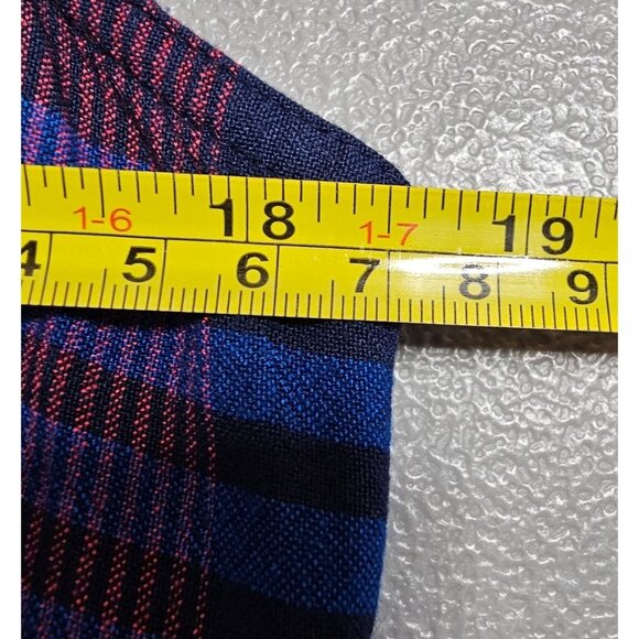 KAVU Womens L Rita Sleeveless V Neck Blue‎ Red Plaid Dress - Picture 8 of 13